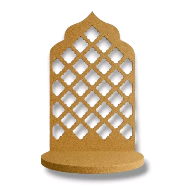 Mini Mdf Jharokha/Diya Stand/ Wall Shelf - 8/6/3", 5 pcs