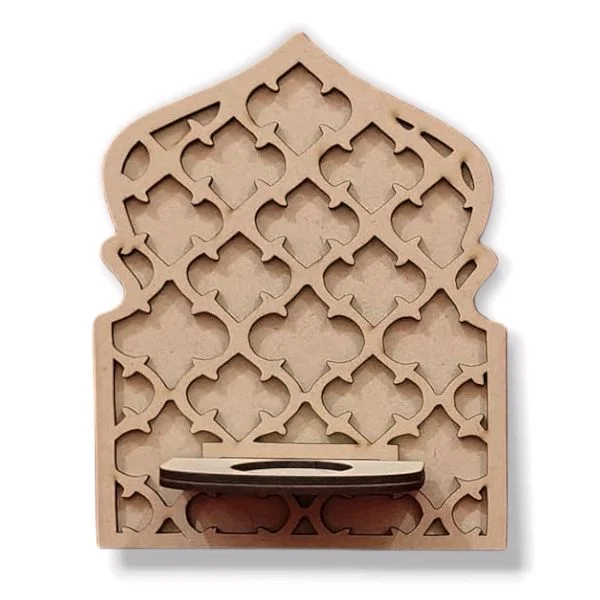Mini Mdf Jharokha/Mdf Diya Stand - 6/4/2.25", 10 pcs