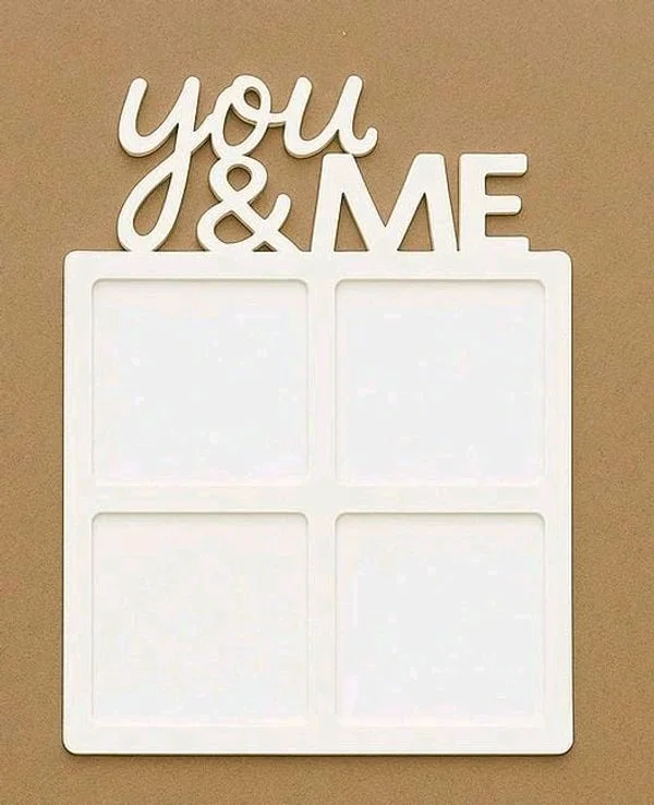 Couple Photo Fridge Magnet- White Acrylic - 2 pieces