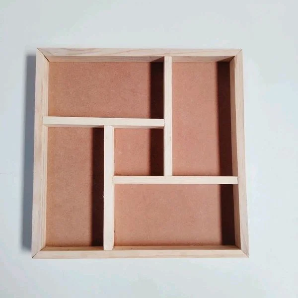 Wooden Platter With Partition