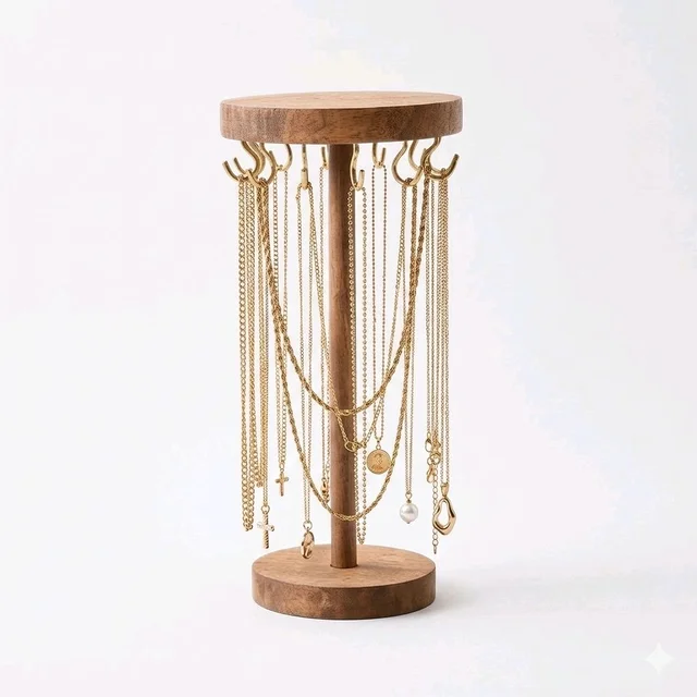 DIY Necklace Chain Display Stand - Brown