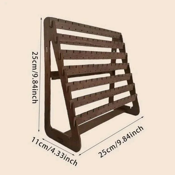 Wooden Earrings Display Stand - Natural beige
