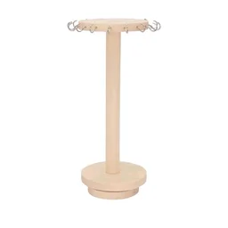 Necklace Holder 360° Rotating Wooden Jewelry Organizer