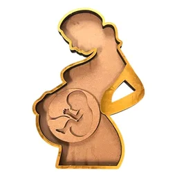 Motherhood Mom-to-be Resin Base With Baby Cutout - 24", Mdf Baby cutout
