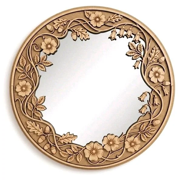 Flower Wall Mirror - 18 inches