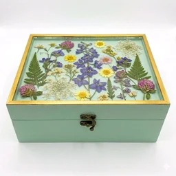 Mdf Preservation Box - With Golden Border - 12/10/4 inches