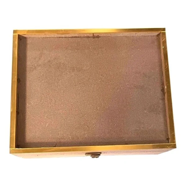 Mdf Preservation Box - With Golden Border - 12/10/4 inches