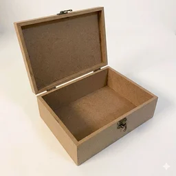 Mdf Preservation Box - With Golden Border - 16/10/4 inches