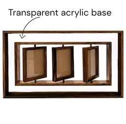 Teakwood Rotating Photo Frame / Teakwood Rotating Resin Preservation Frame - Mdf base for side border frame