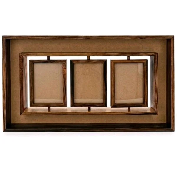 Teakwood Rotating Photo Frame / Teakwood Rotating Resin Preservation Frame - Mdf base for side border frame
