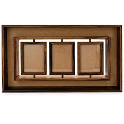 Teakwood Rotating Photo Frame / Teakwood Rotating Resin Preservation Frame - Acrylic base for side border frame