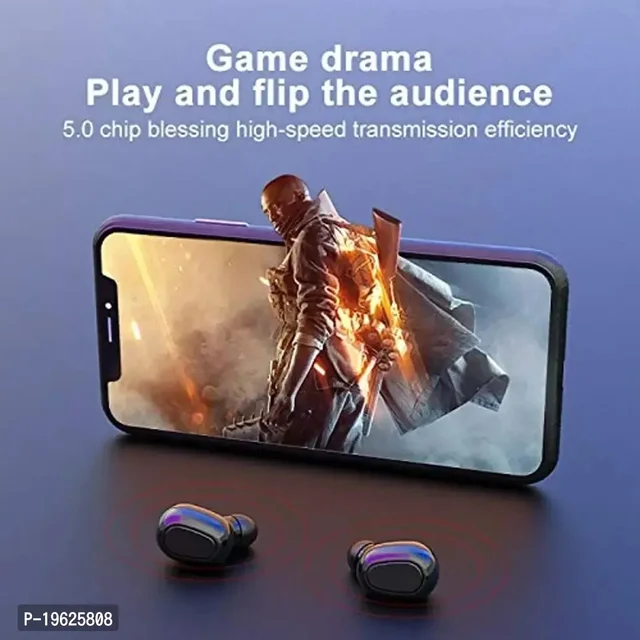 TWS Earphones With Crystal Clear Sound Quality - Black, FREE DELIVERY