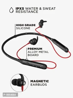 Boat Rockerz 335 Wirless Neckband UPto 30H Playback - Red, FREE DELIVERY