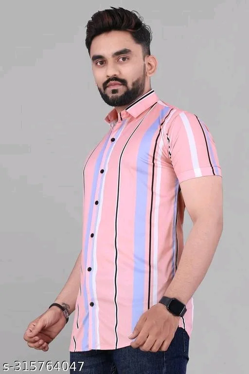 Men Regular Fit Printed Ribbed Collar Casual Shirt - XXL, FREE DELIVERY