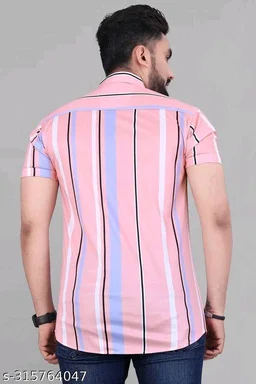 Men Regular Fit Printed Ribbed Collar Casual Shirt - XXL, FREE DELIVERY