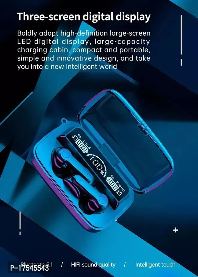 Earbuds M19 Upto 48 Hours Playback with ASAP Charge - Black, FREE DELIVERY