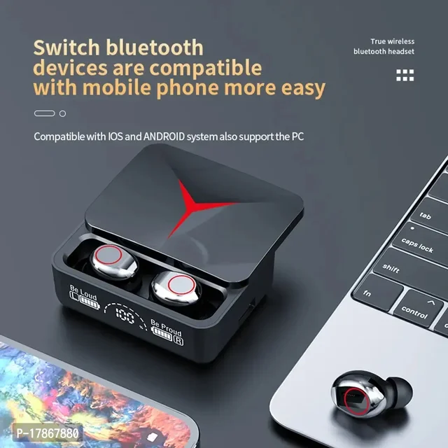 M90 Peo TWS 300 Hrs Playtime With 2000mah Power Bank - Black, FREE DELIVERY
