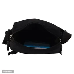Sling Bags For Men And Women Cross Body Bag For Girls Polyester Travel Pouch (Black) - Black, FREE DELIVERY