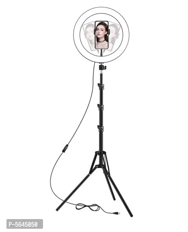 Webilla Selfi Ring Light Tripod Kit Phone Holder Aluminum Stand Extends to USB Powered Compatible with iphone Android, 3 Color Modes Videos,Photo Makeup,TikTok - FREE DELIVERY