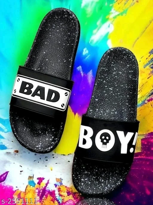 Trendy Rubber Men's Flip Flop - IND-10, Black, FREE DELIVERY