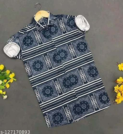 Het Fashion Mens Lycra Casual Printed Half Sleeve Redy.... - XXL, FREE DELIVERY