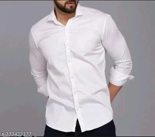 White Shirt For Men - M, White, FREE DELIVERY