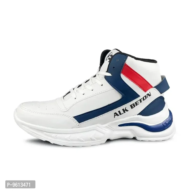 Stylish Fancy Synthetic Sneakers Shoes For Men - UK9, Navy Blue, FREE DELIVERY