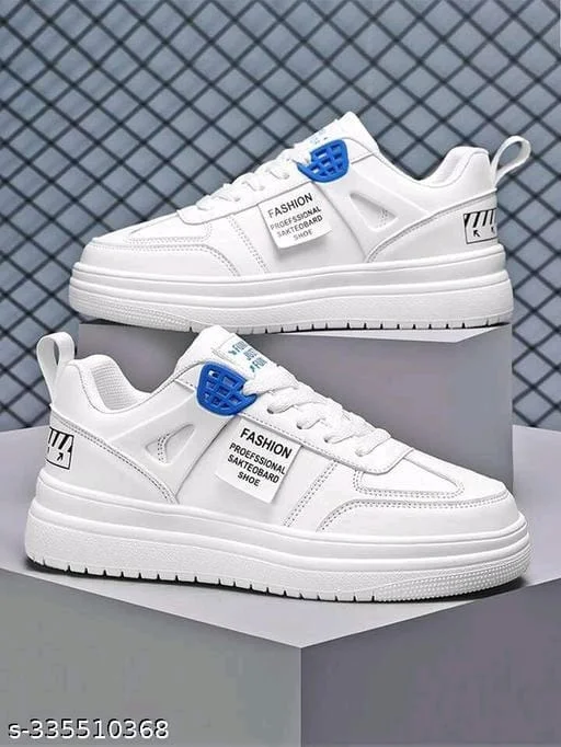 White Men Sports Shoes - IND-8, White, FREE DELIVERY