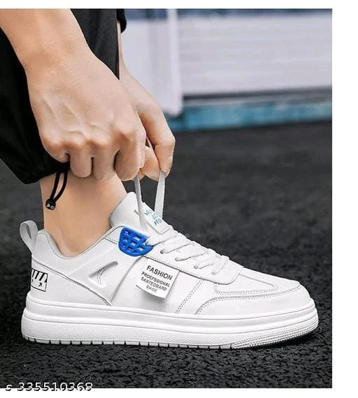 White Men Sports Shoes - IND-8, White, FREE DELIVERY