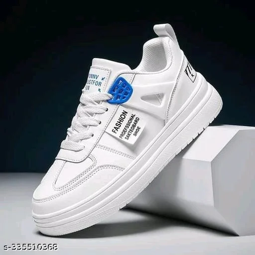 White Men Sports Shoes - IND-8, White, FREE DELIVERY