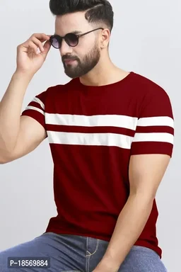 Cotton Blend Coloured Round Neck Tees For Men-Pack Of 2 - 2XL, FREE DELIVERY
