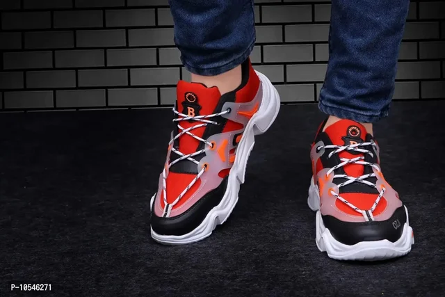 Casual Sports Sneakers - UK6, Red, FREE DELIVERY