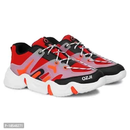 Casual Sports Sneakers - UK6, Red, FREE DELIVERY