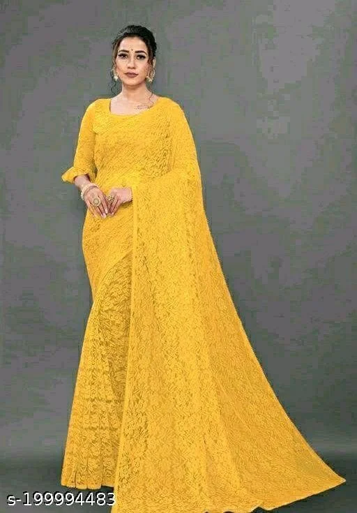 Saree - Yellow, FREE DELIVERY