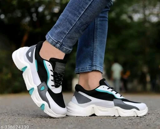 Men Breathable Black Sneackers Running Shoes Fitness Sports Shoes - IND-6, FREE DELIVERY