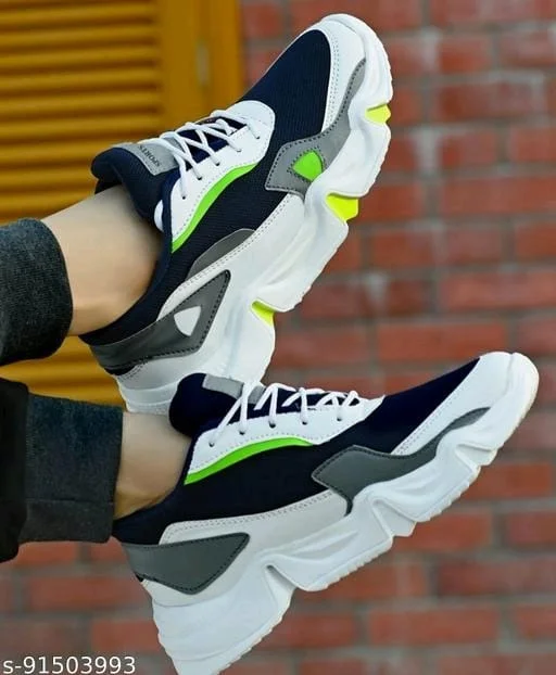 Green Solid Track & Filed Sports Shoes For Men - IND-6, FREE DELIVERY