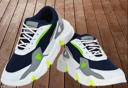 Green Solid Track & Filed Sports Shoes For Men - IND-6, FREE DELIVERY