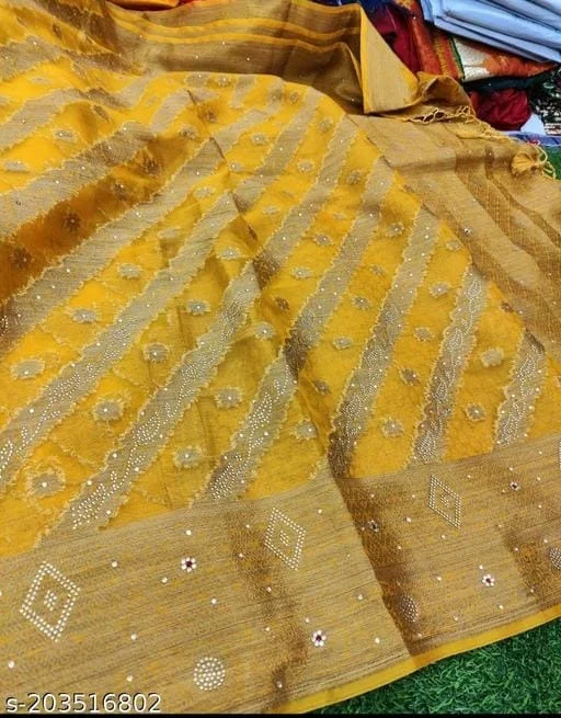 Stone Work Sarree - FREE DELIVERY