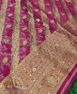 Stone Work Saree - FREE DELIVERY