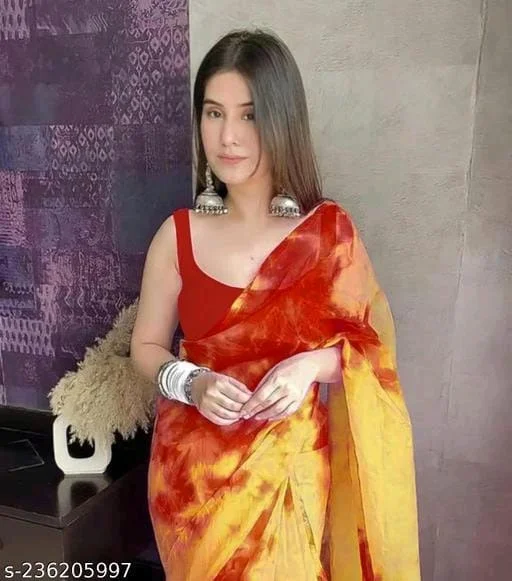 Printed Saree - FREE DELIVERY