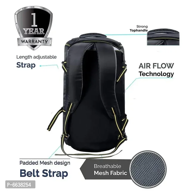 Leather World Water-Resistant Polyester Convertible Duffel Bag.... - FREE DELIVERY