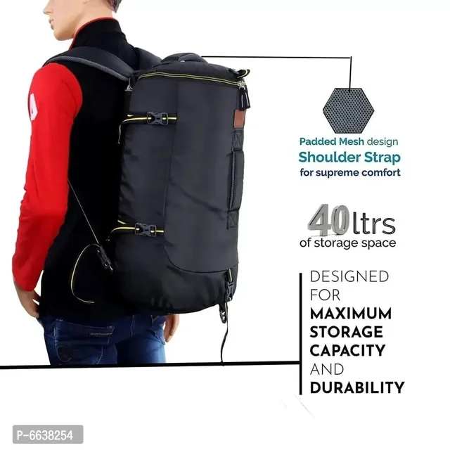 Leather World Water-Resistant Polyester Convertible Duffel Bag.... - FREE DELIVERY