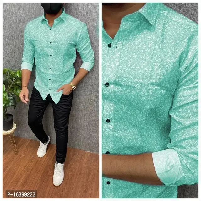 Reliable Multicoloured Cotton Printed Long Sleeves Casual Shirts Fo Men - 2XL, FREE DELIVERY