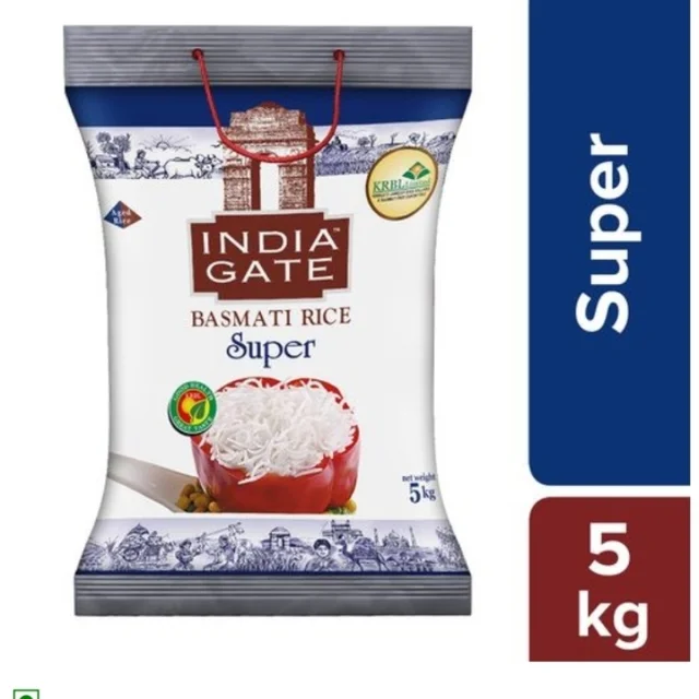 Indiagate Basamati Rice - Super - 5 Kg