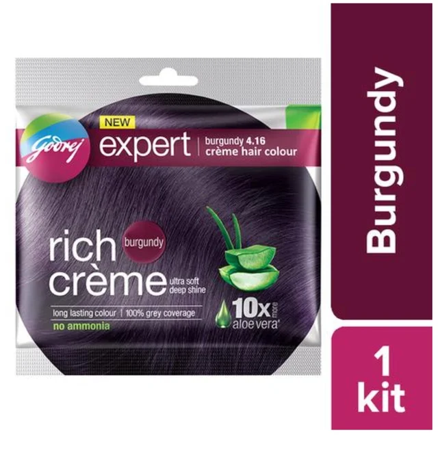 Godreg Creme hair Colour - Burgundy 4.06 - Mini Pack