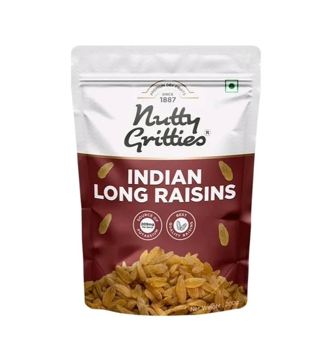 Nutty Gritties Indian Long Raisins ( Kismis) - 200Gm