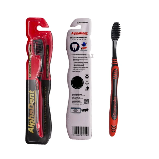 Alphadent Toothbrush Charcoal Primium - 1 Pcs.