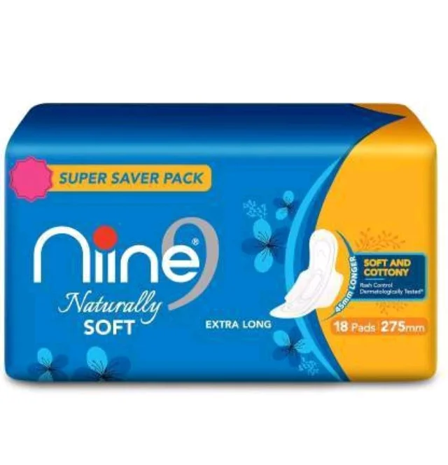 Nine Naturally Soft Sanitary Pad For Women - 18 Pads
