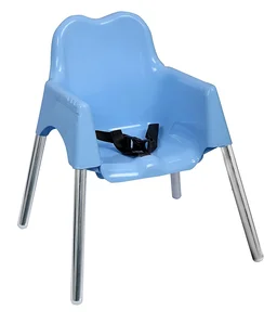 3-in-1 Convertible Baby High Chair with Double Tray & Footrest Easy-to-Clean Feeding & Study Chair for Babies and Toddlers Blue - Blue
