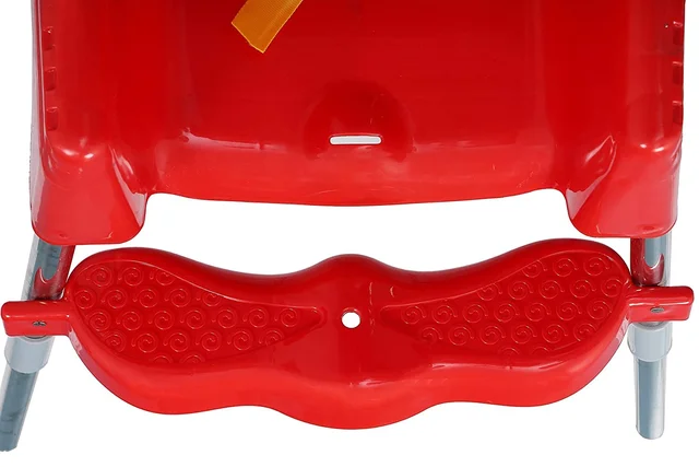 3-in-1 Convertible Baby High Chair with Double Tray & Footrest Easy-to-Clean Feeding & Study Chair for Babies and Toddlers -Red - Red